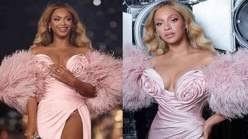 Beyonce Flaunts Her Curves In Jaw-Dropping Thigh-High Slit Gown