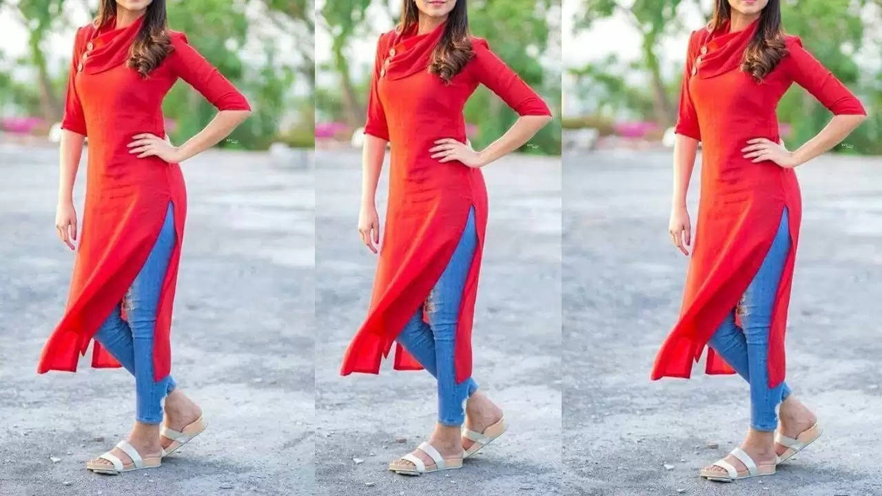 Red Color Kurtis